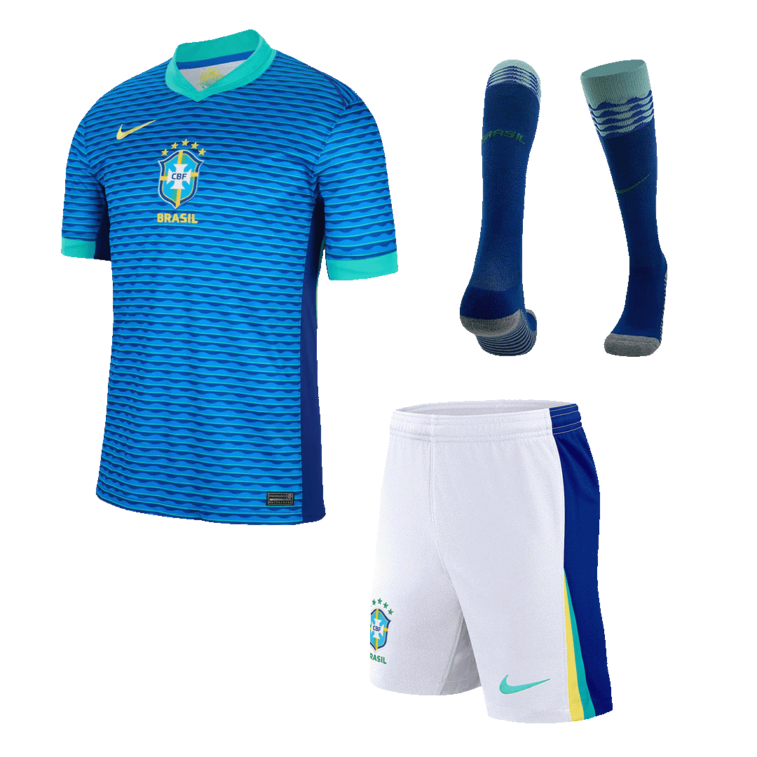 Brazil Away Custom Full Soccer Kits 2024