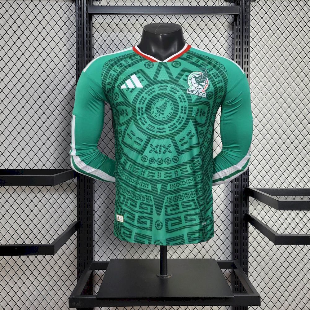 Mexico 2026 World Cup Home Jersey Long Sleeve Jersey Player Version