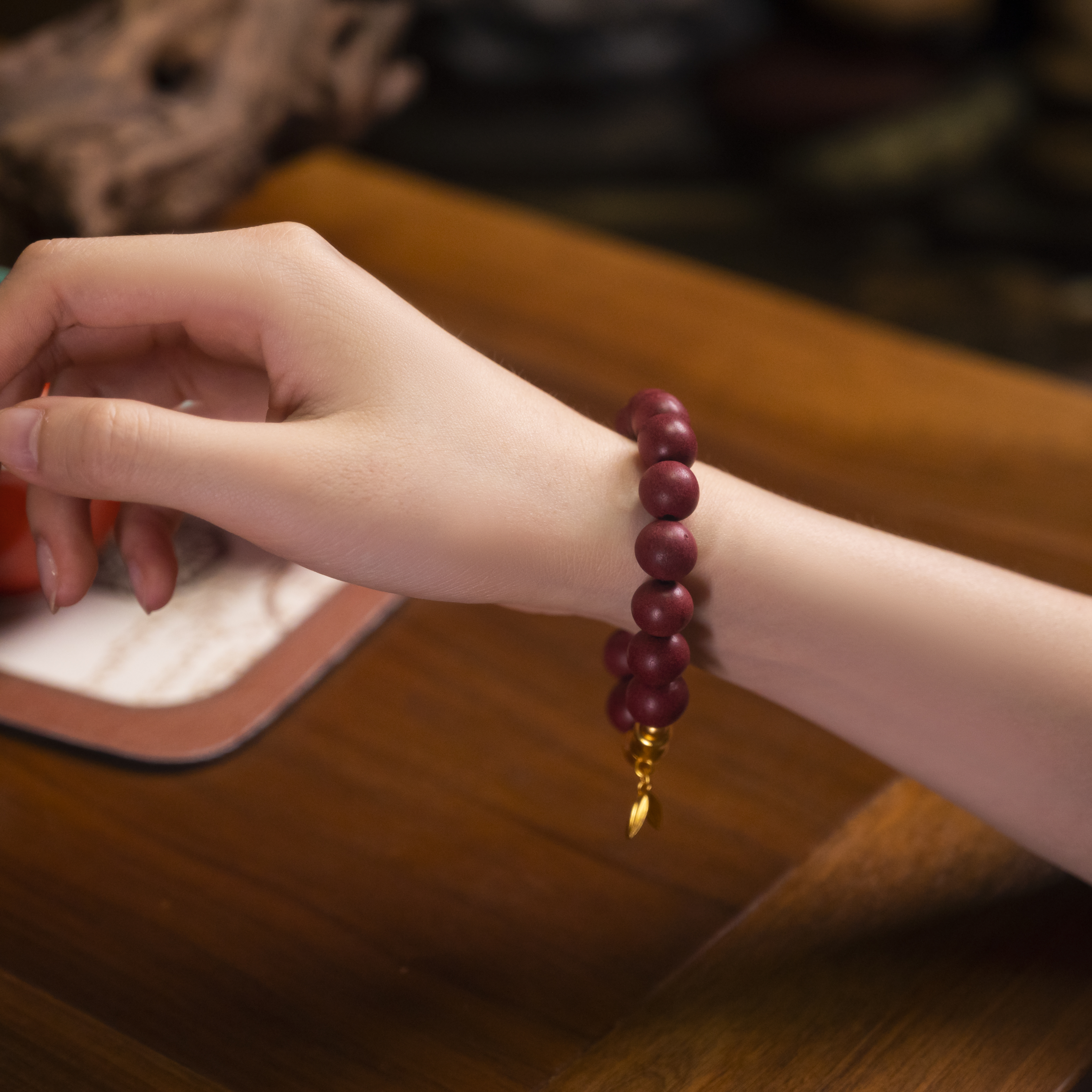 Taoist Energy Aromatherapy Bracelet – Bamboo Seedwood & Traditional Chinese Herbal Incense Beads