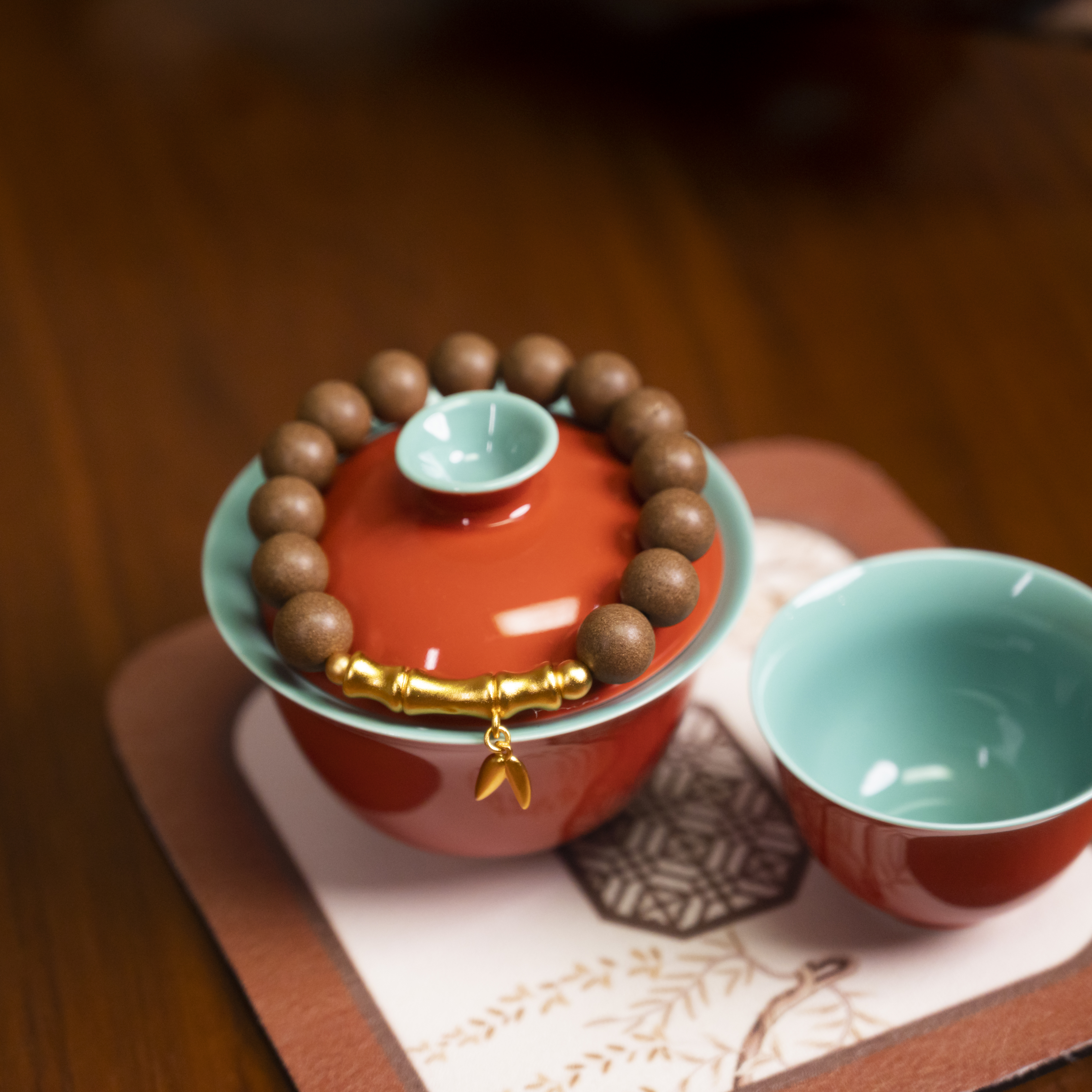 Taoist Energy Aromatherapy Bracelet – Bamboo Seedwood & Traditional Chinese Herbal Incense Beads