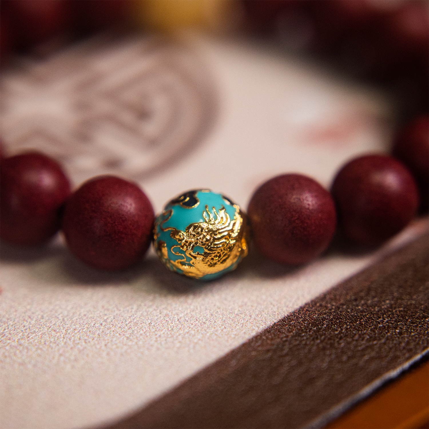 Aromatic Dragon Harmony Bracelet – Enamel Dragon Bead & Yellow Calcite Energy Bracelet