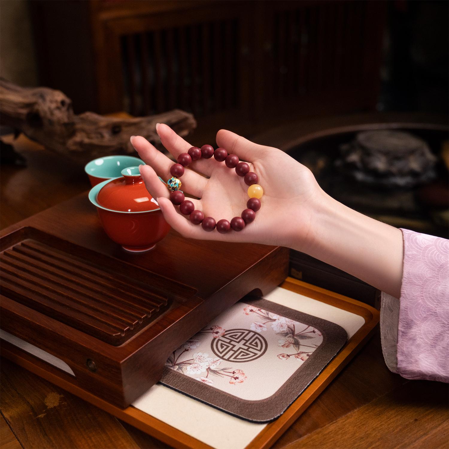Aromatic Dragon Harmony Bracelet – Enamel Dragon Bead & Yellow Calcite Energy Bracelet