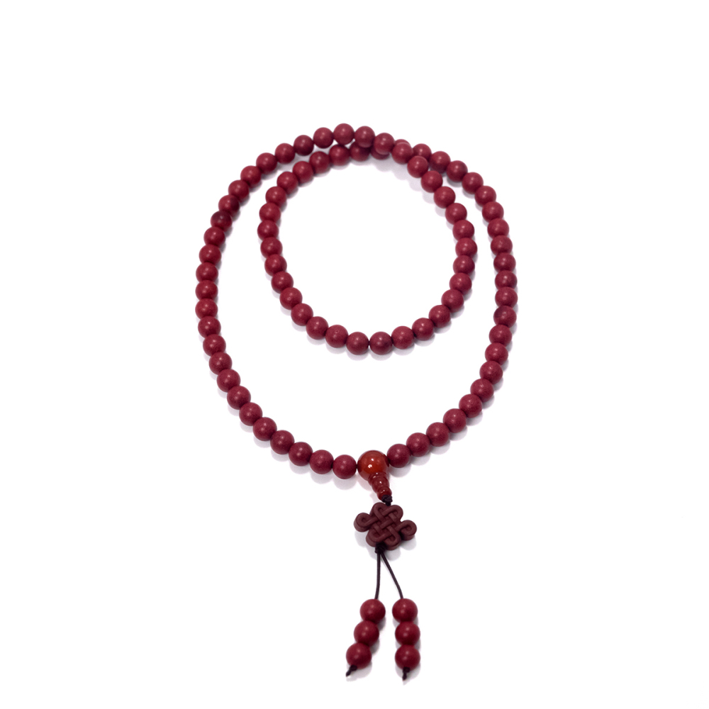 Aromatic Lion Blessing Mala – 108 Incense Beads with Auspicious Talisman