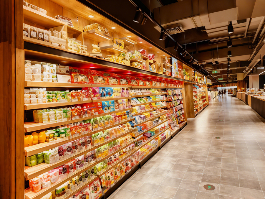 Wall-Mounted Snack Display - Space-Saving Shelving