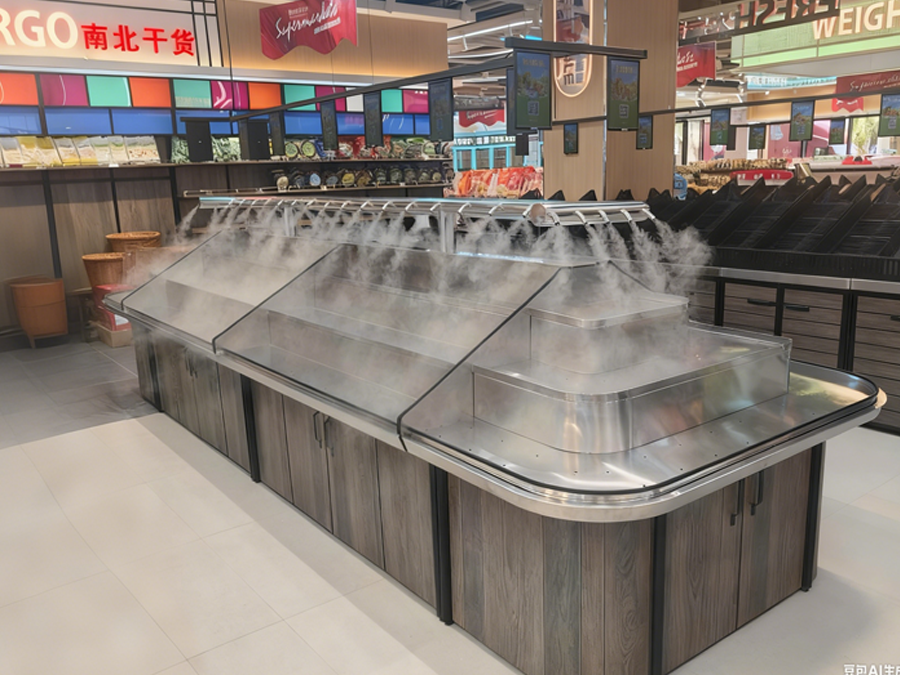 Fresh Display Racks with Mist Spray System