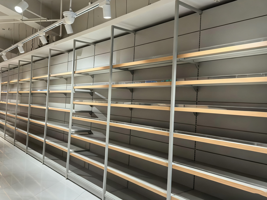 Multi-tier Wooden & Metal Storage Shelf for Home & Small Business