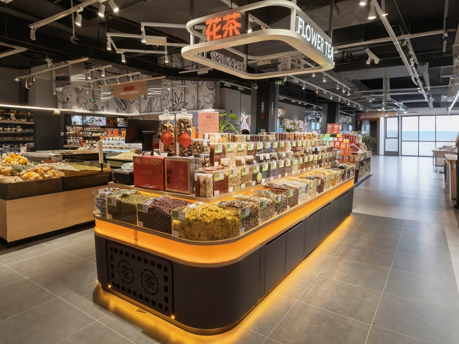 Floral Tea Display Shelf