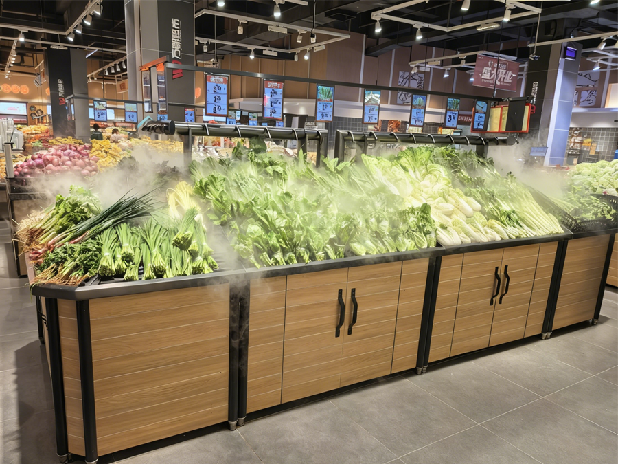 Fresh Display Racks with Mist Spray System