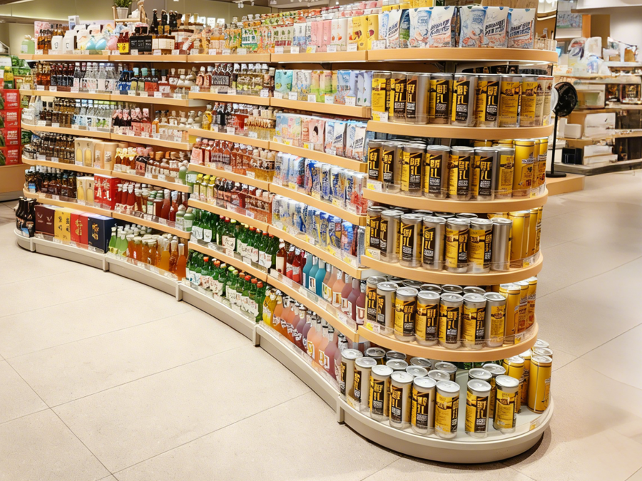 Curved Beverage Display Series for Retail Stores