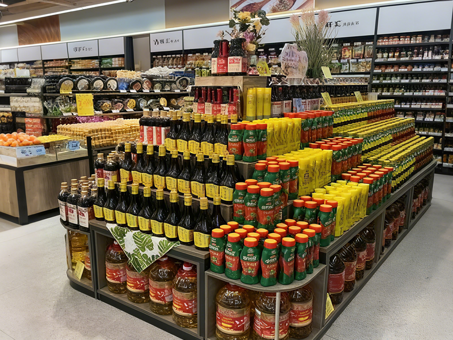 Step-Style Oil Display Rack for Supermarkets