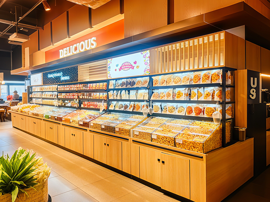 Supermarket Dry Goods Shelf