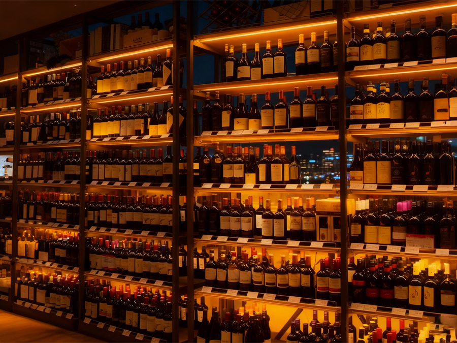 Supermarket Wine Shelf