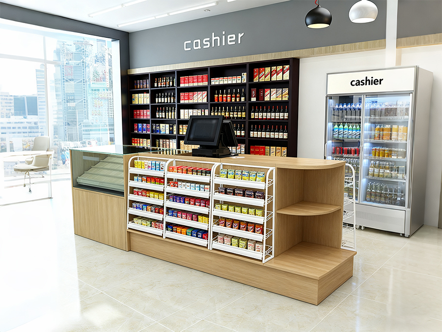 Tobacco & Liquor Checkout Display shelves