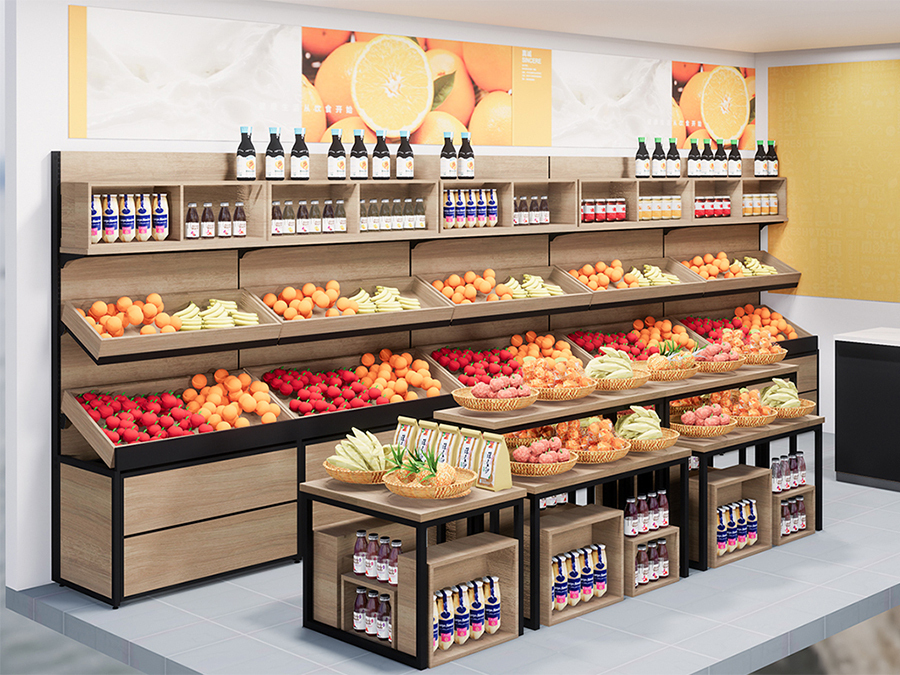 Supermarket Fruit Display Shelf