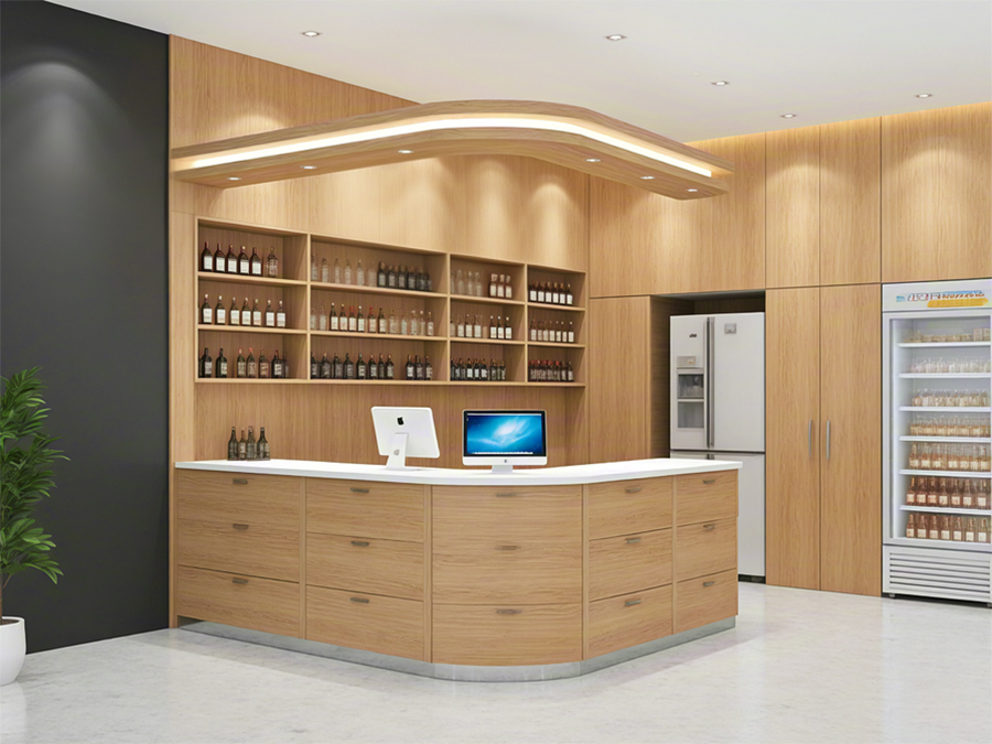 Tobacco & Liquor Checkout Display shelves