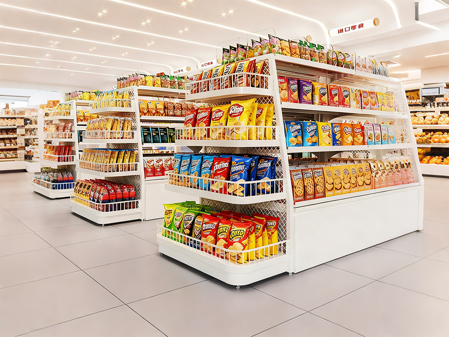Convenience Store Shelves And Double-Sided Snack Shelves Can Be Freely Combined.