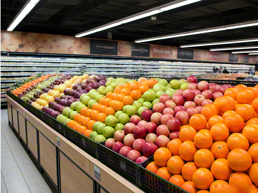 Supermarket Fruit Display Shelf