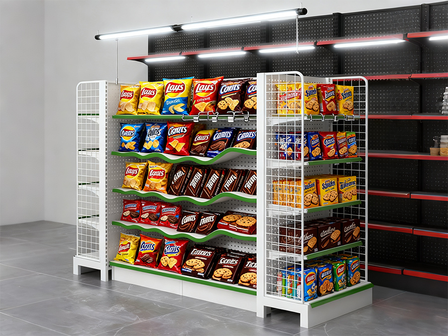 Convenience Store Shelves And Double-Sided Snack Shelves Can Be Freely Combined.