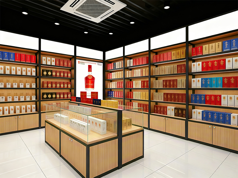 Tobacco & Liquor Checkout Display shelves