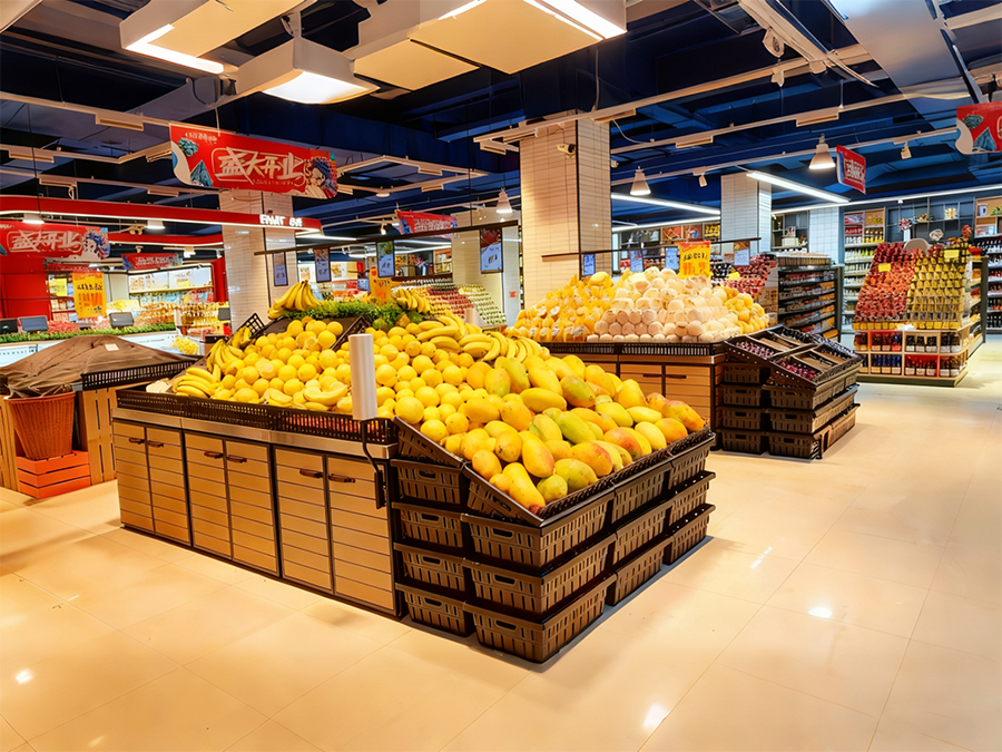 Supermarket Fruit Display Shelf