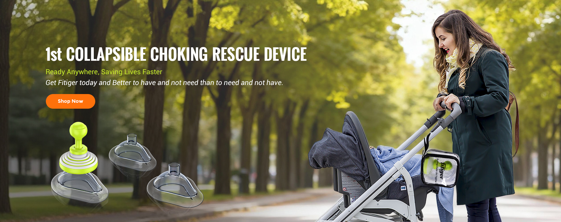 Portable Fitiger anti-choking kit for travel and outdoors