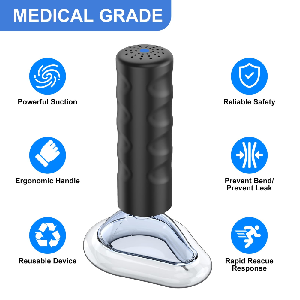 Fitiger EasyPumpVac Portable Vacuum Suction Device , Airway Suction Device for Children and Adults - 2 Pack