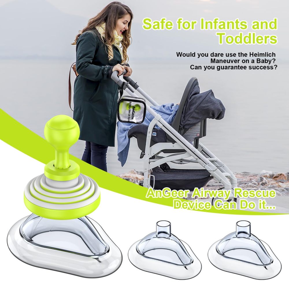 FoldPumpVac blue portable choking rescue device compact storage and travel view