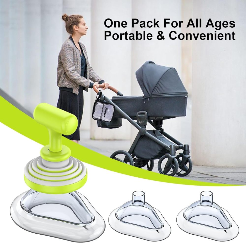 Fitiger FoldPumpVac Collapsible Airway Clearance Device Home Kit,  Frist Aid Kit for Children and Adults,Vacuum Suction Device for Kids and Adults