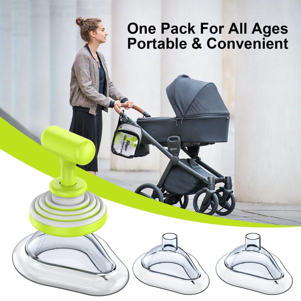 Fitiger FoldPumpVac Collapsible Airway Clearance Device 2 pack, First Aid Kit for Children and Adults, Portable Vacuum Body Suction apparatus