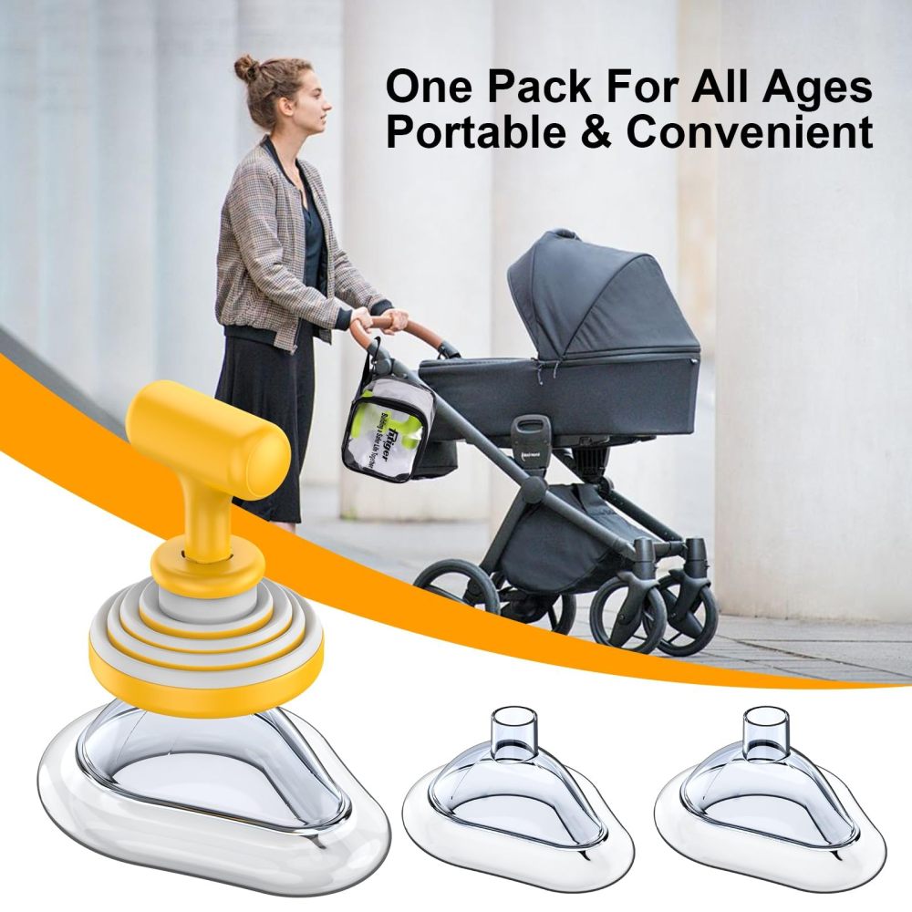 Fitiger FoldPumpVac Collapsible Airway Clearance Device 2 pack, First Aid Kit for Children and Adults, Portable Vacuum Body Suction apparatus