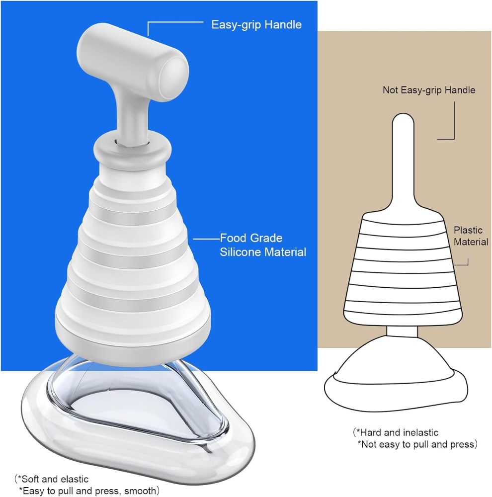 Fitiger FoldPumpVac Collapsible Airway Clearance Device Home Kit,  Frist Aid Kit for Children and Adults,Vacuum Suction Device for Kids and Adults