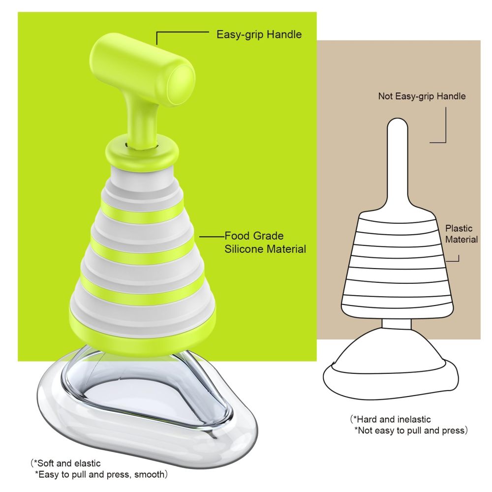 Fitiger FoldPumpVac Collapsible Airway Clearance Device 2 pack, First Aid Kit for Children and Adults, Portable Vacuum Body Suction apparatus