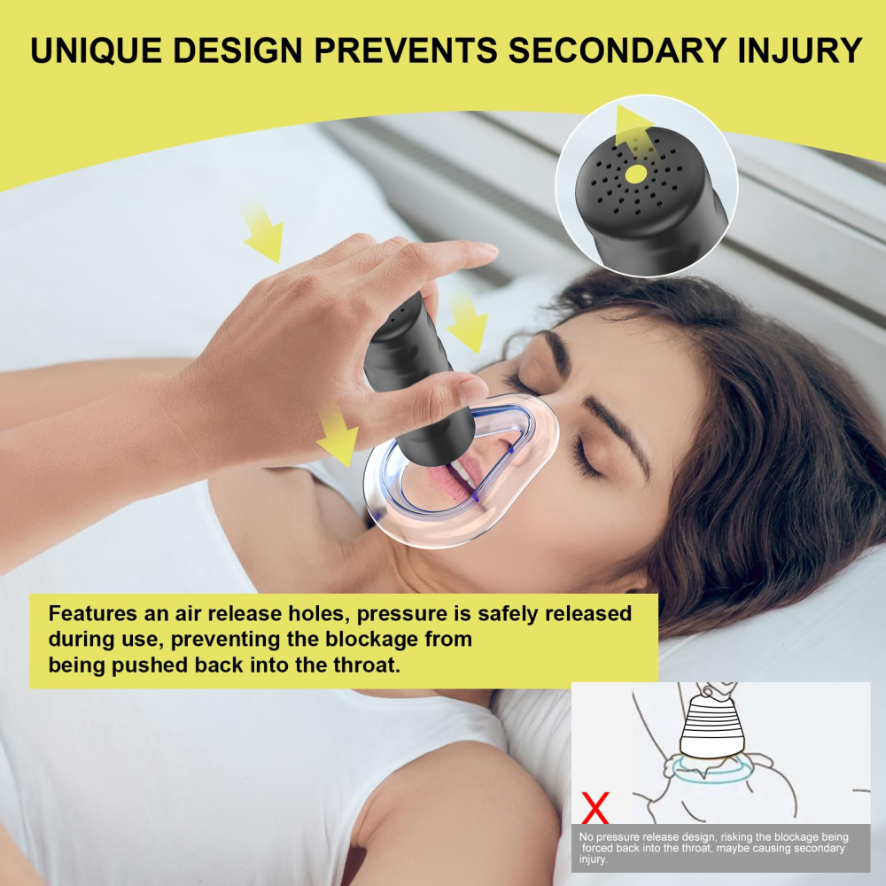 EasyPumpVac yellow anti choking suction device design detail
