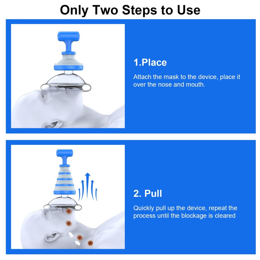 Fitiger FoldPumpVac Collapsible Airway Clearance Device 2 pack, First Aid Kit for Children and Adults, Portable Vacuum Body Suction apparatus