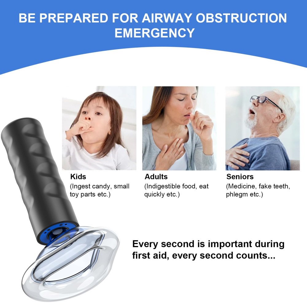 Fitiger EasyPumpVac Vacuum Body Suction apparatus,Airway Clearance Device for Kids and Adults- Travel kit