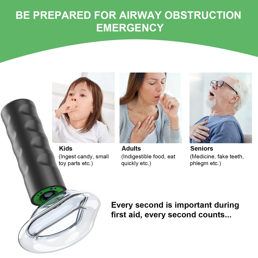 Fitiger EasyPumpVac Vacuum Body Suction apparatus,Airway Clearance Device for Kids and Adults- Travel kit