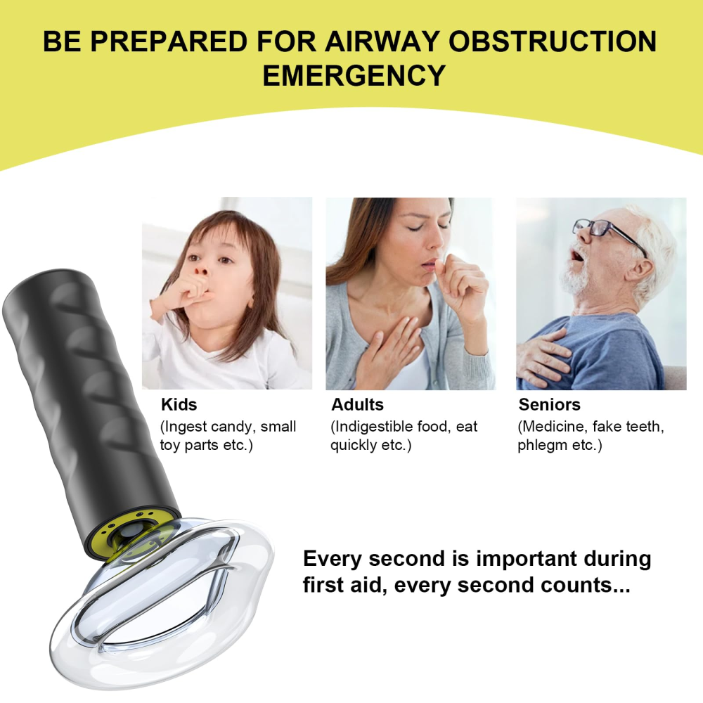 Fitiger EasyPumpVac Vacuum Body Suction apparatus,Airway Clearance Device for Kids and Adults- Travel kit