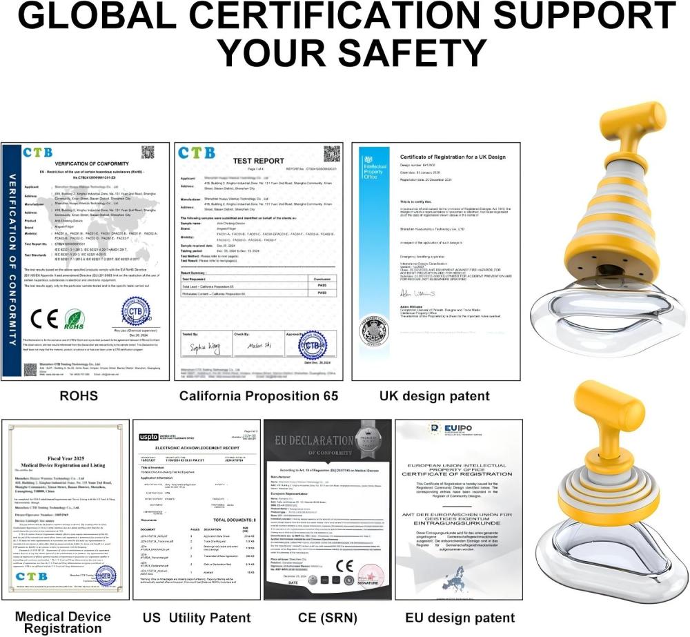 Fitiger FoldPumpVac Collapsible Airway Clearance Device Home Kit,  Frist Aid Kit for Children and Adults,Vacuum Suction Device for Kids and Adults