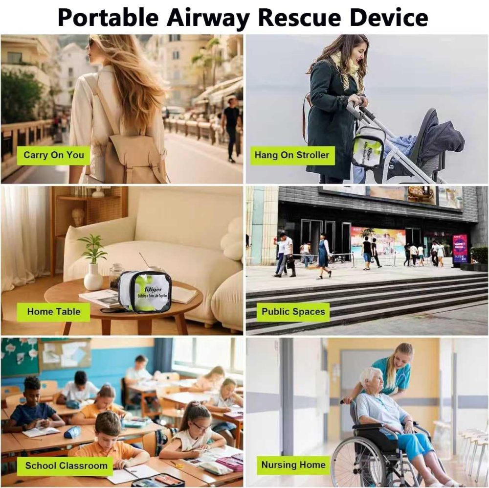 Fitiger portable anti choking rescue device for home travel and caregiving readiness