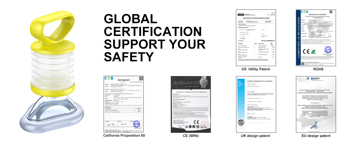 Fitiger LifoVox anti choking device certifications and safety support documents