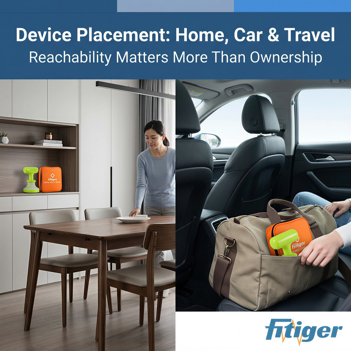 Choking device placement home car travel