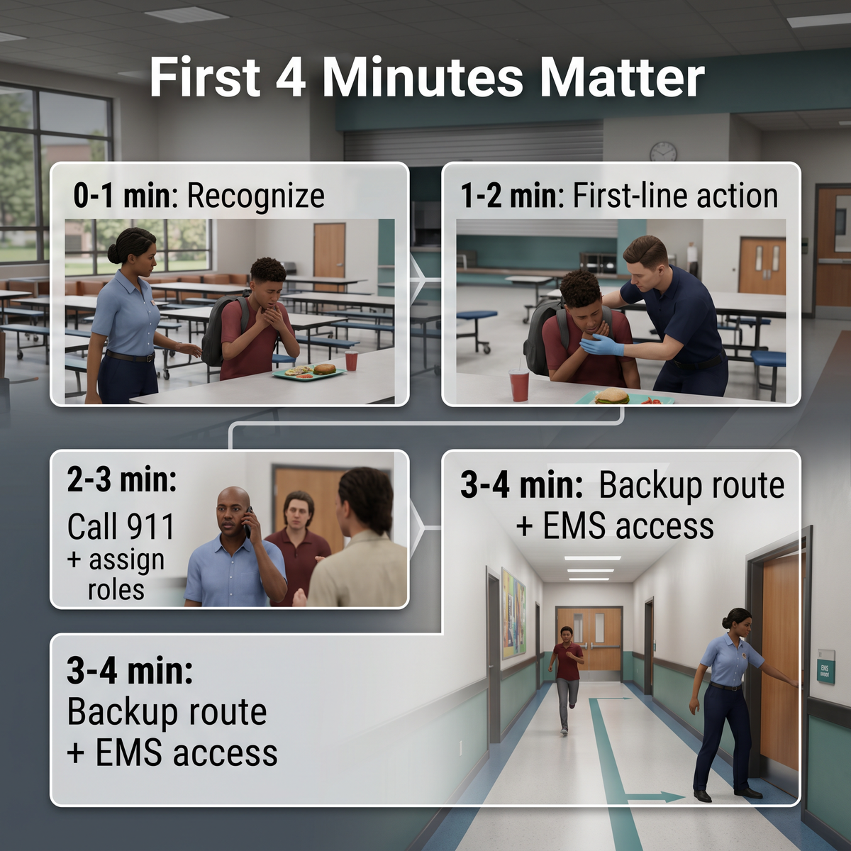 First 4 minutes matter for school choking safety planning