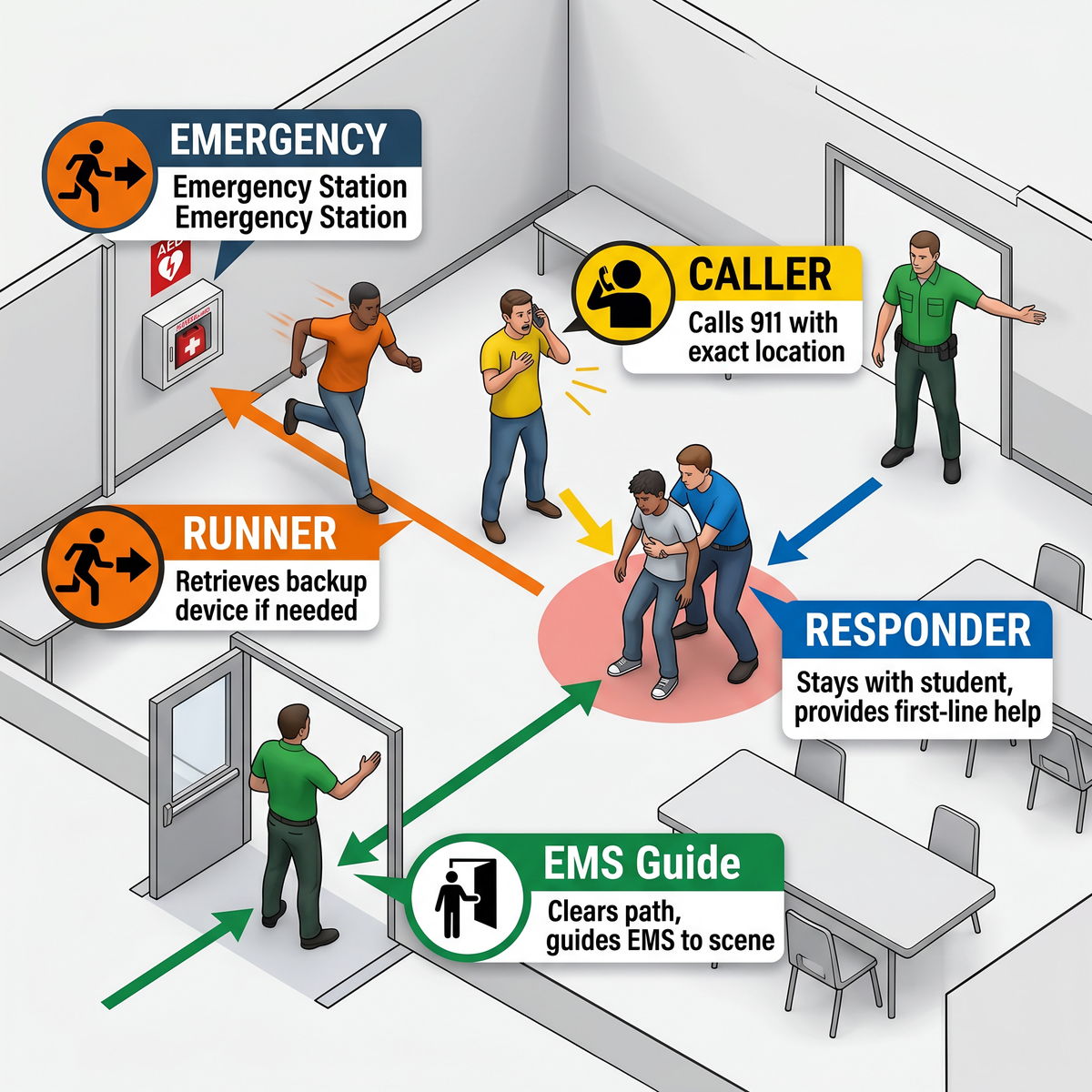 School choking response roles