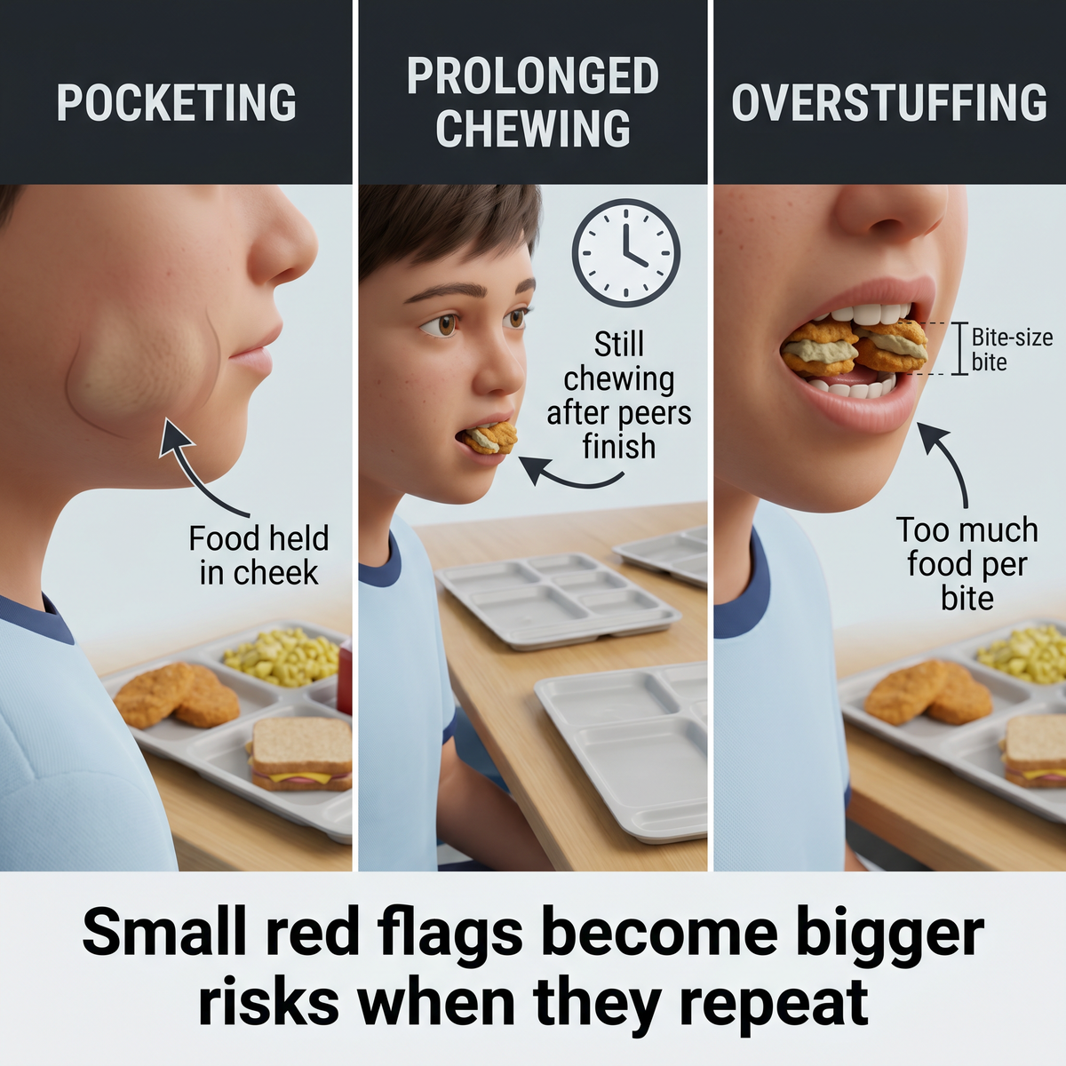 Pocketing prolonged chewing school for school choking safety planning