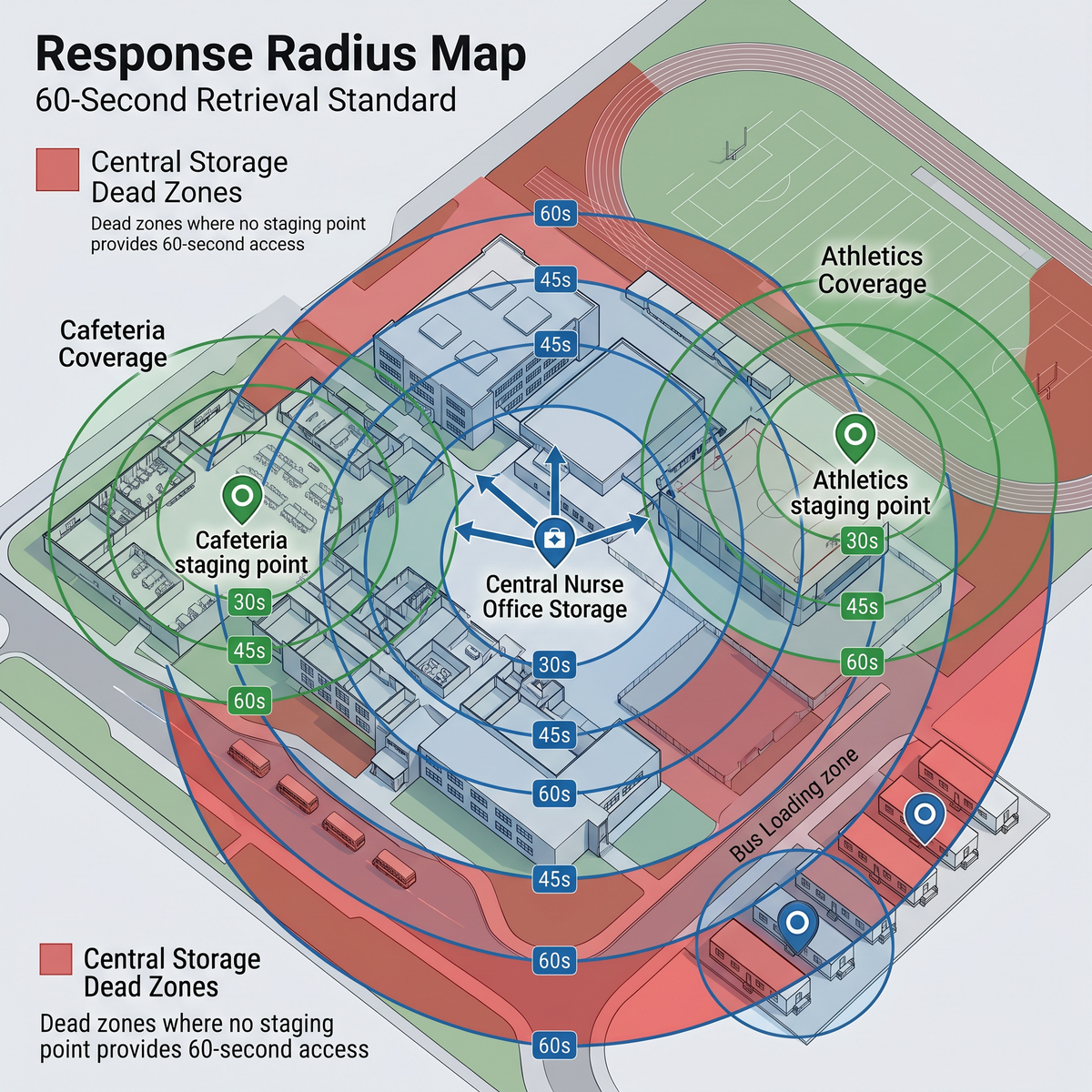 Chool re pon e radiu  map for  chool choking  afety planning