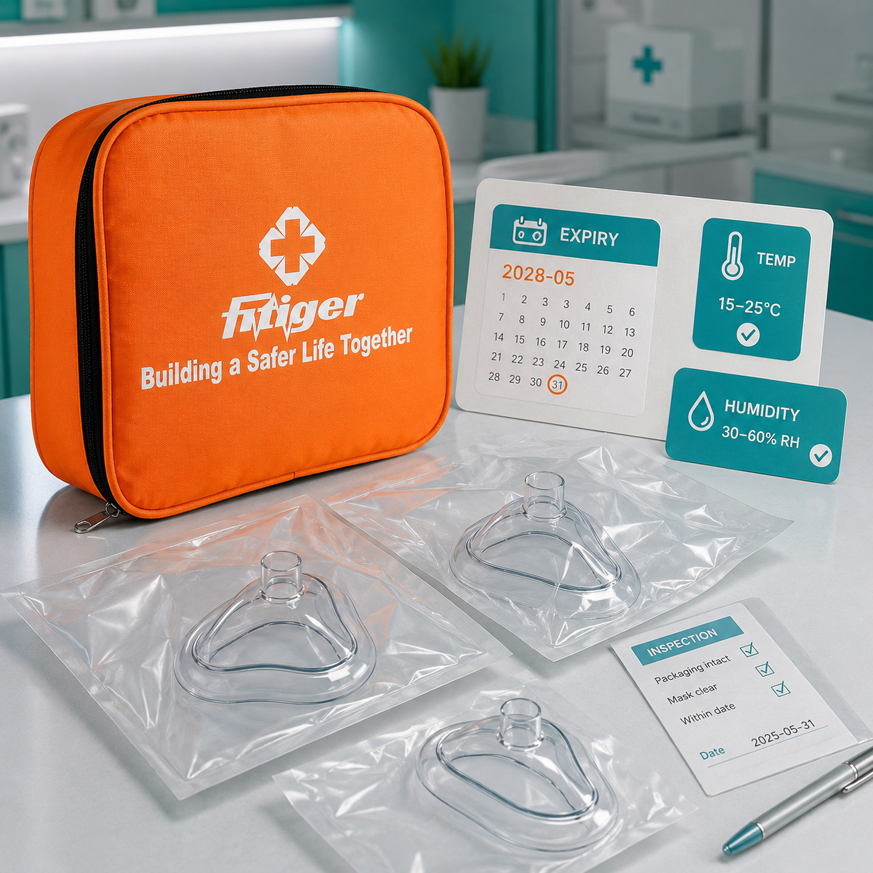 Fitiger anti choking device mask expiration and storage condition check