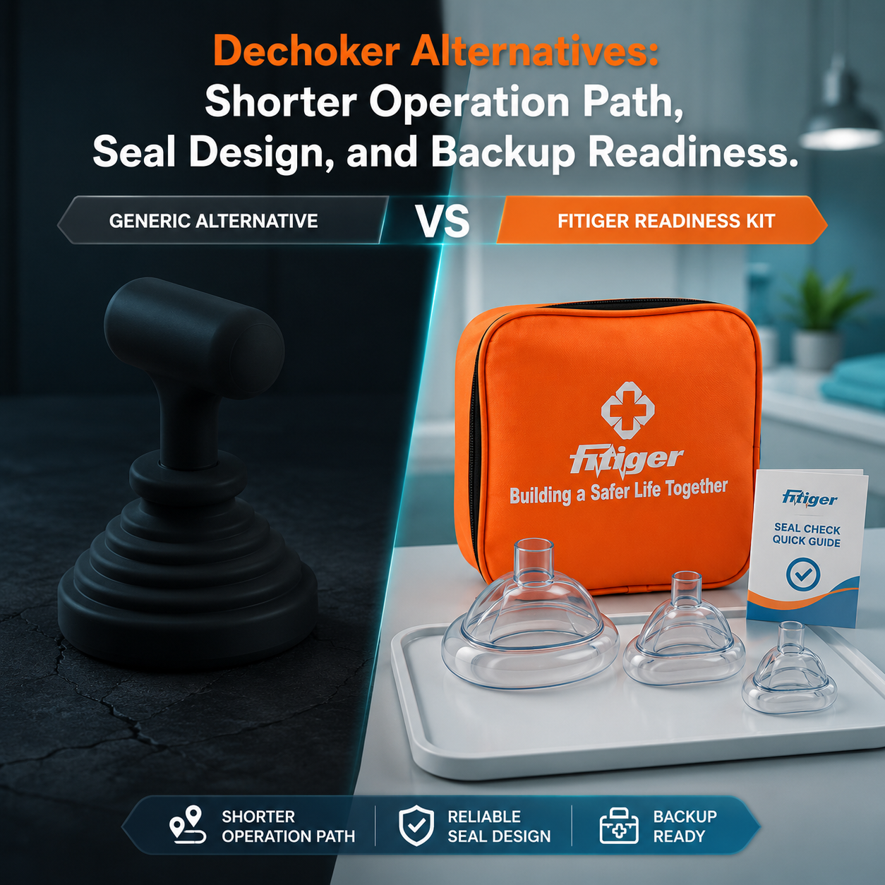Dechoker alternatives comparison with Fitiger readiness kit and transparent masks