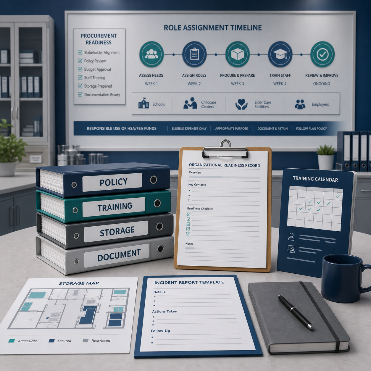 Institutional HSA FSA policy training storage and documentation review