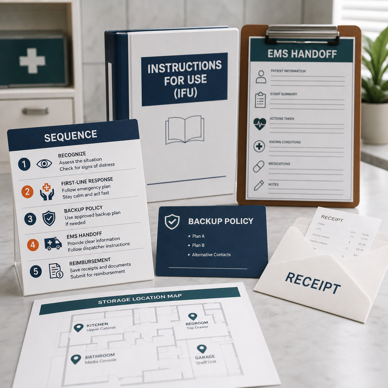 Readiness sequence backup policy receipt and EMS handoff documents