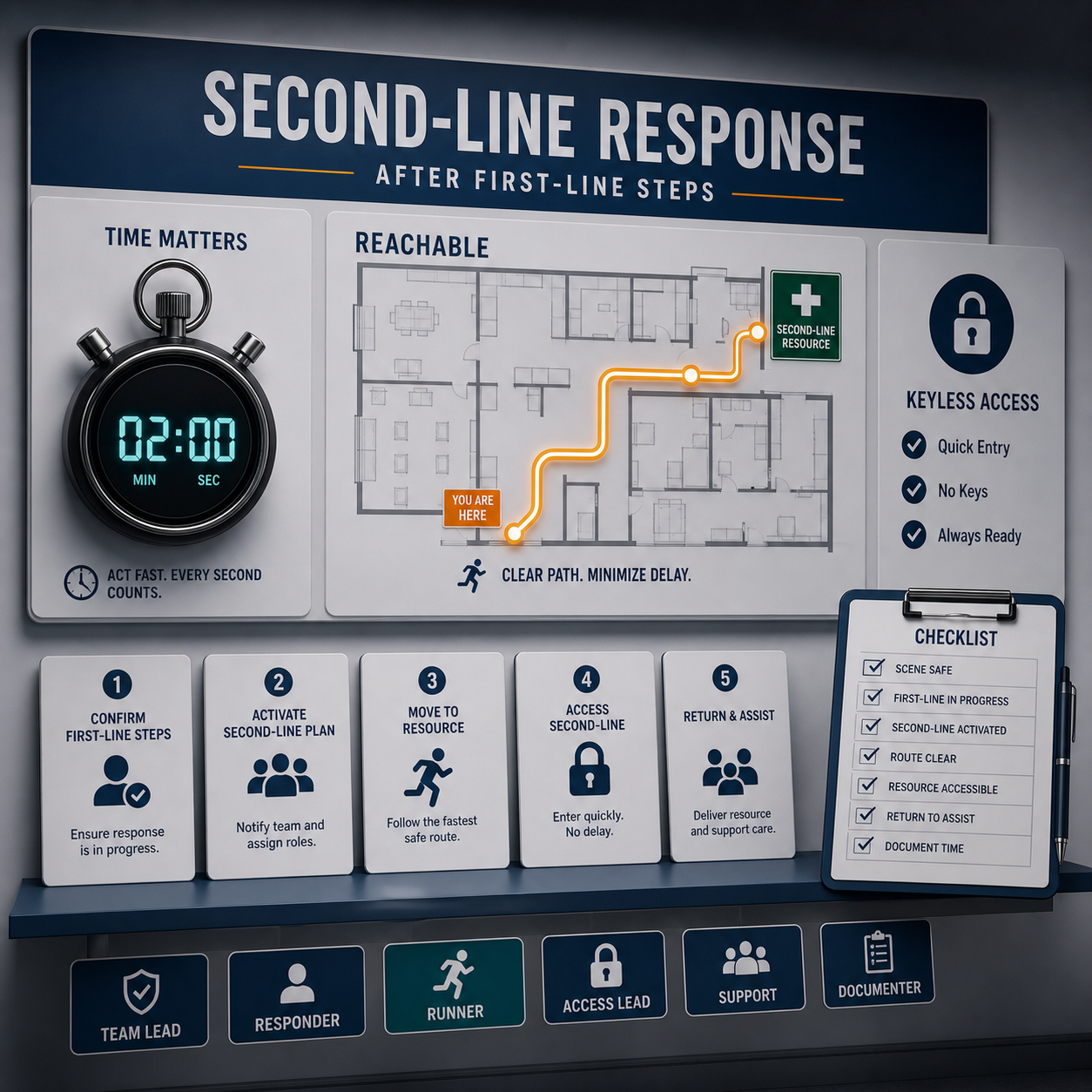 cinematic 3D second-line QXN backup device retrieval point after first-line choking rescue fails